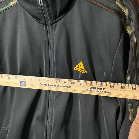 Adidas Gray/ Green Men’s Zip Front Jacket Sz S - Picture 6 of 8